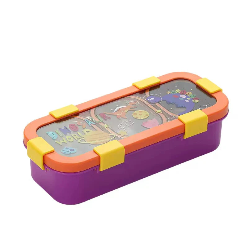 Yum Yum Sleek Stainless Steel Bento Lunch Box (3 Grid) - 100% Leakproof