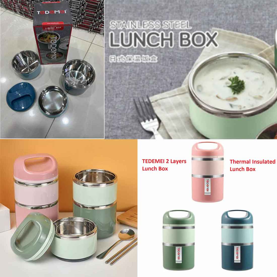 (2.5 Layers) Corporate Stainless Steel Lunch Box