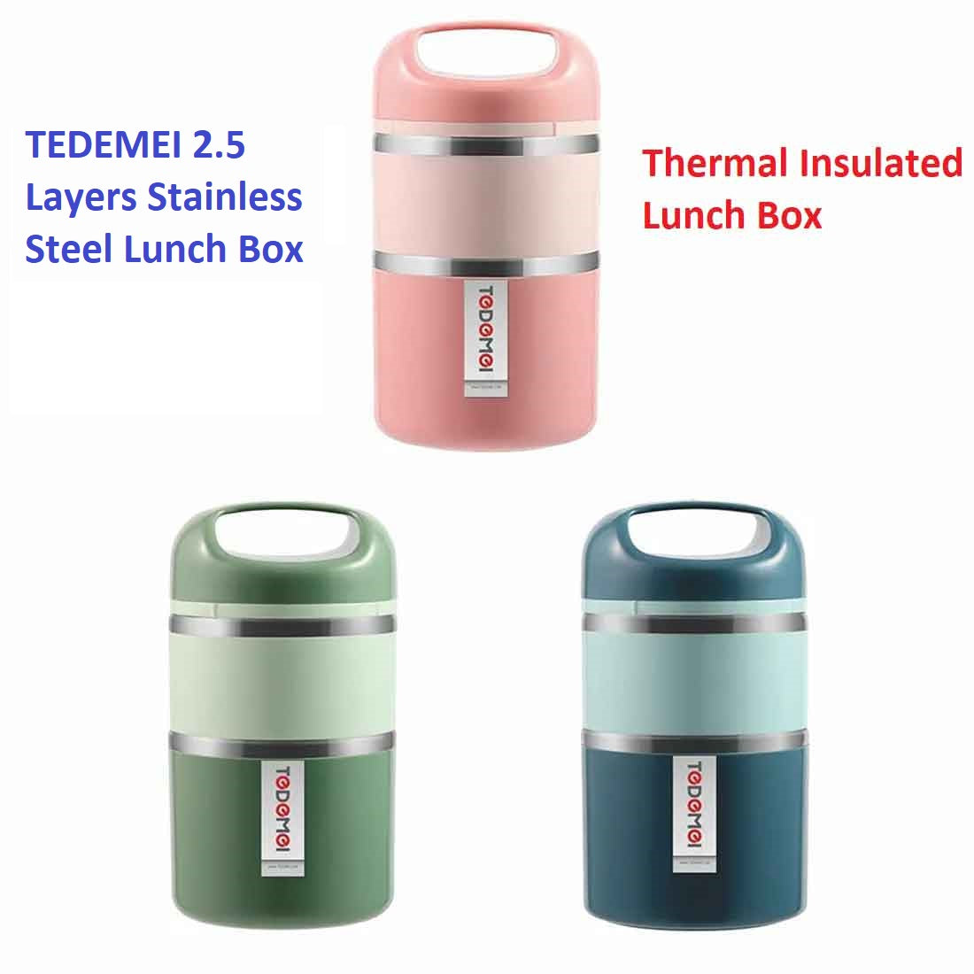 (2.5 Layers) Corporate Stainless Steel Lunch Box
