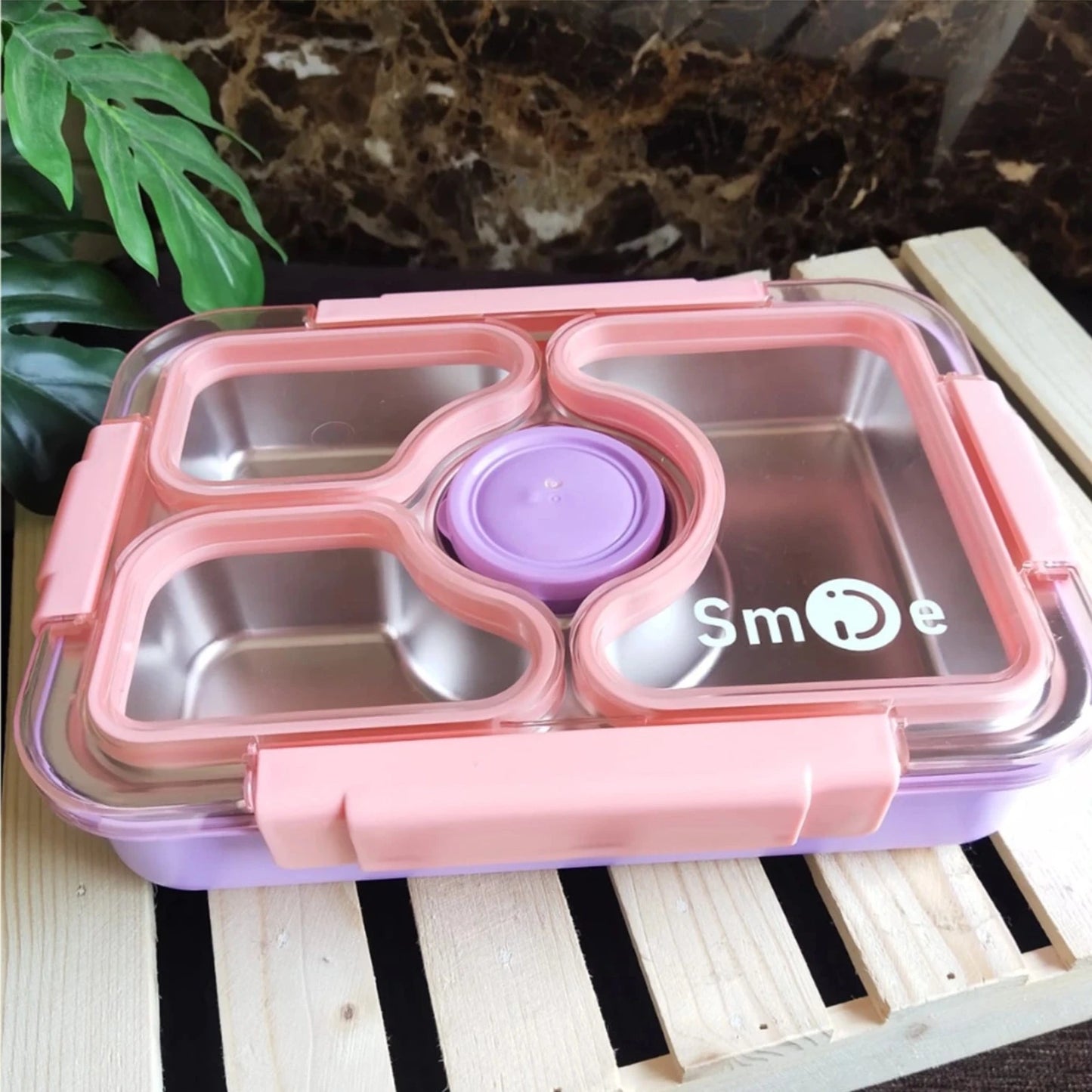 Leak - Resistant Lunch Bento Box (4 Grid) with Bowl