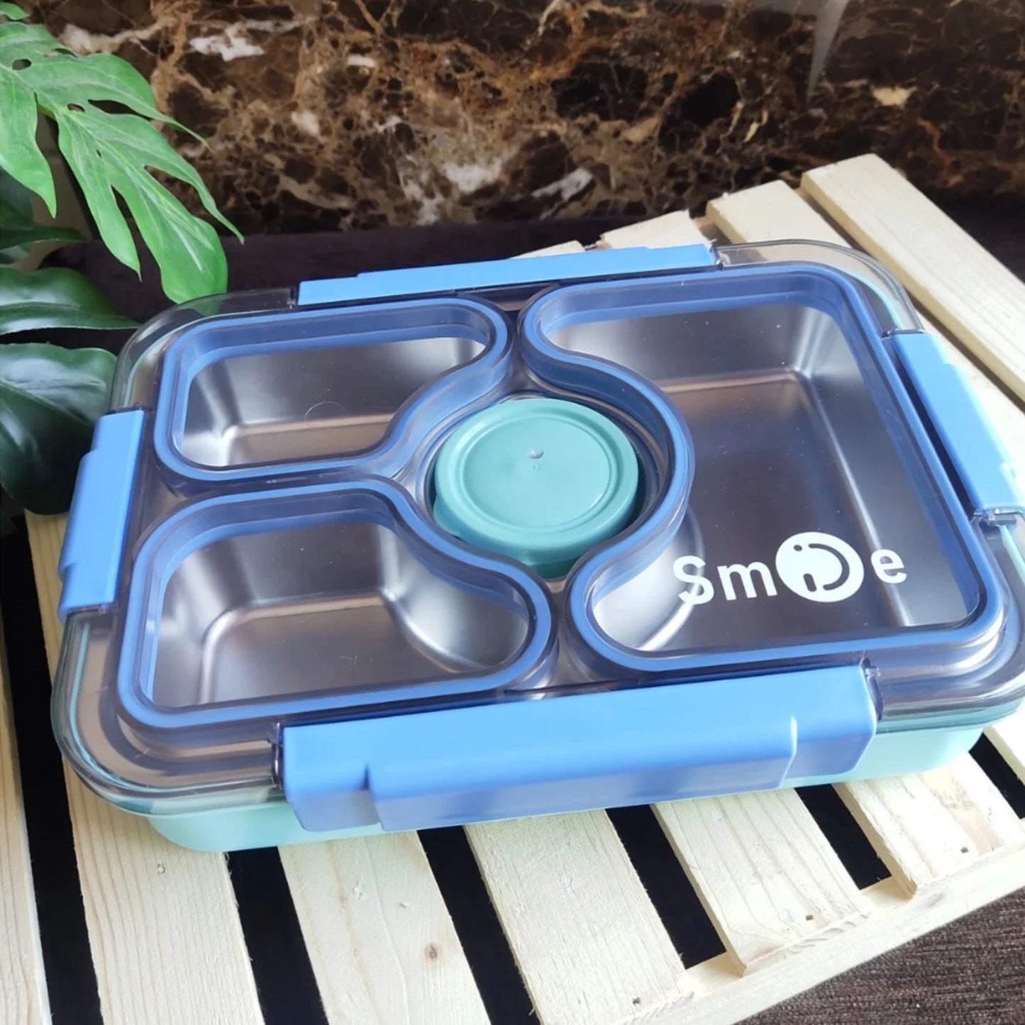 Leak - Resistant Lunch Bento Box (4 Grid) with Bowl