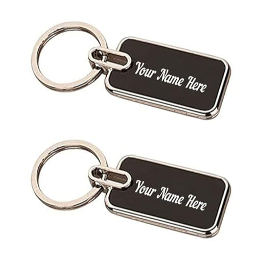 Personalized Oval Metal Keychain