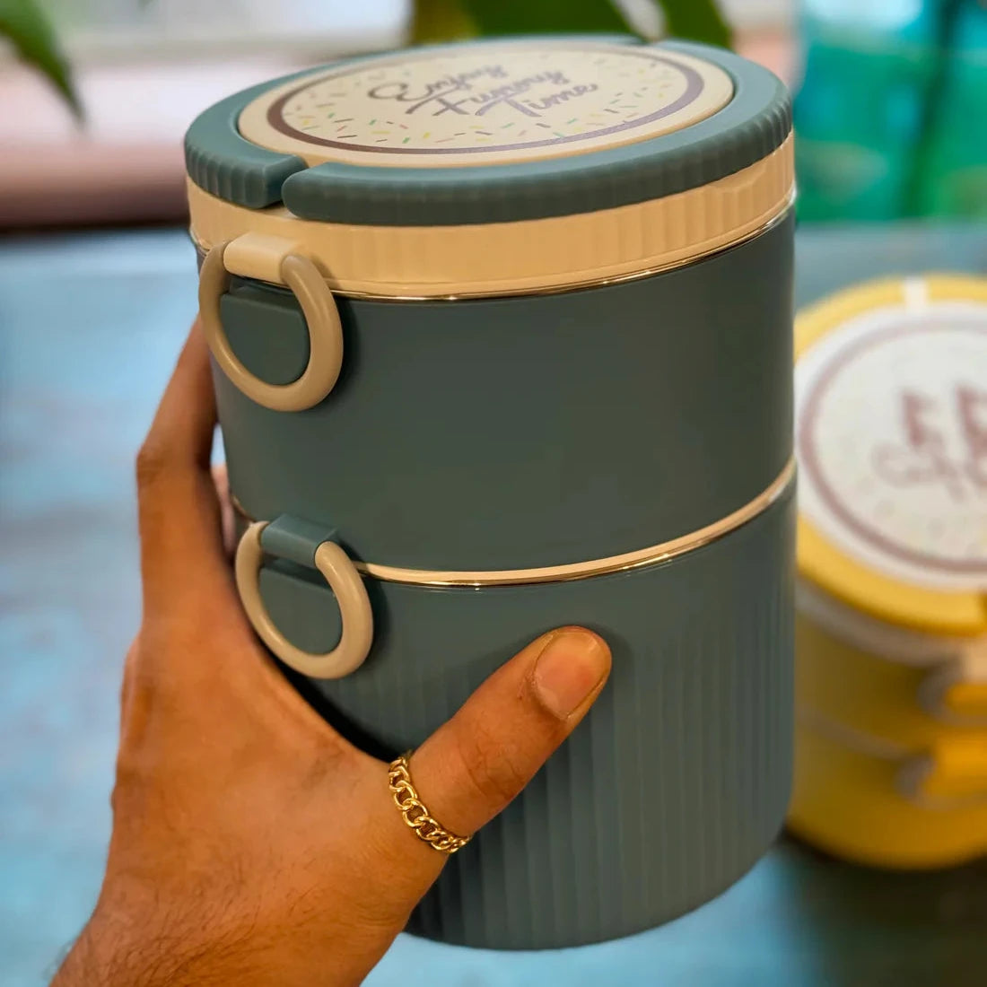 Double Decker Dabba Wala Stainless Steel Lunch Box (1000ML+500ML)