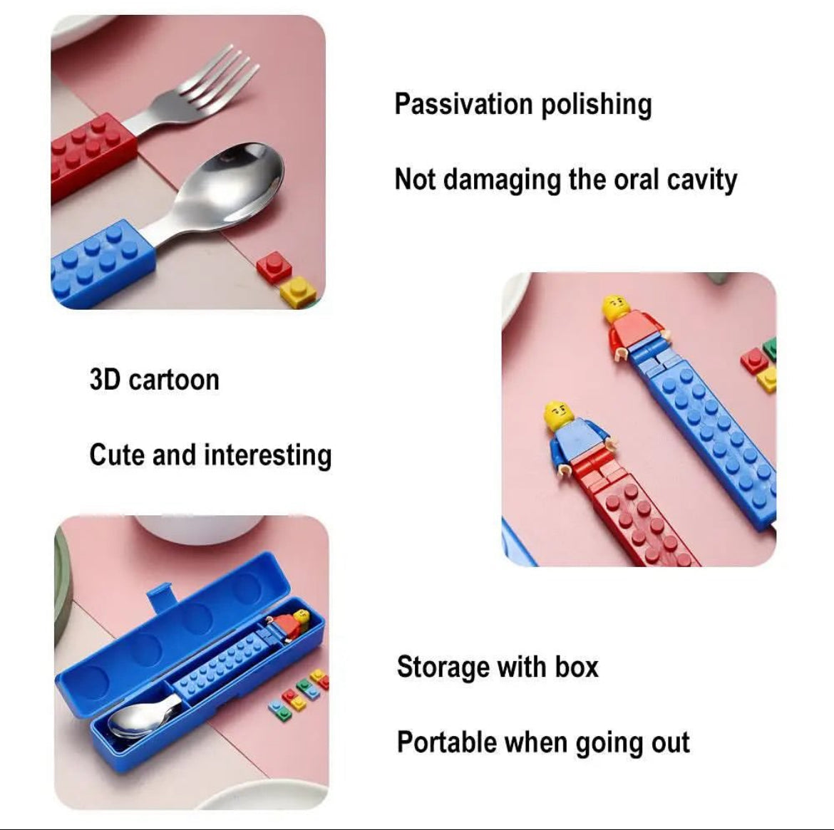 Brick Bite Lego Cutlery Set of 3