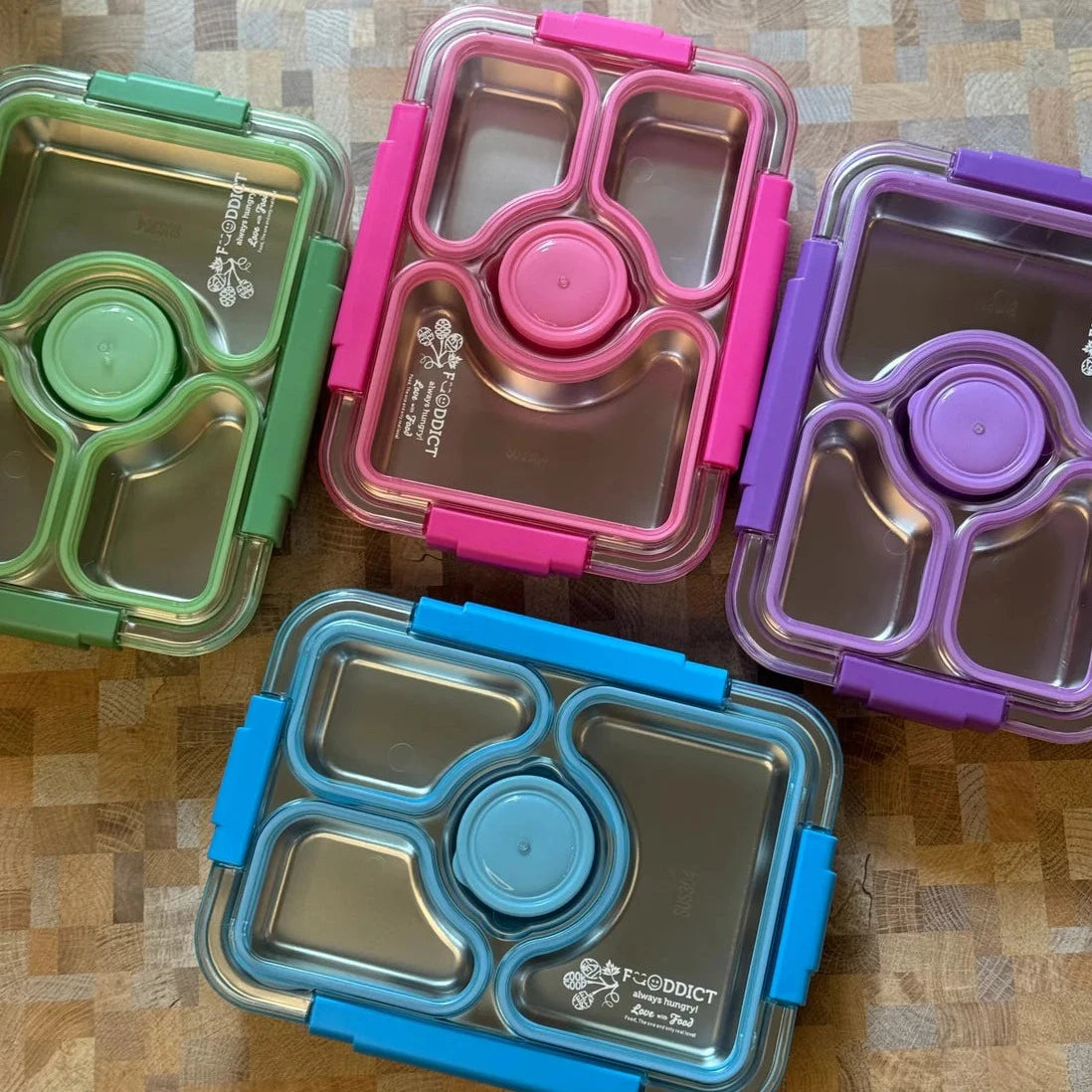 Leak - Resistant Lunch Bento Box (4 Grid) with Bowl