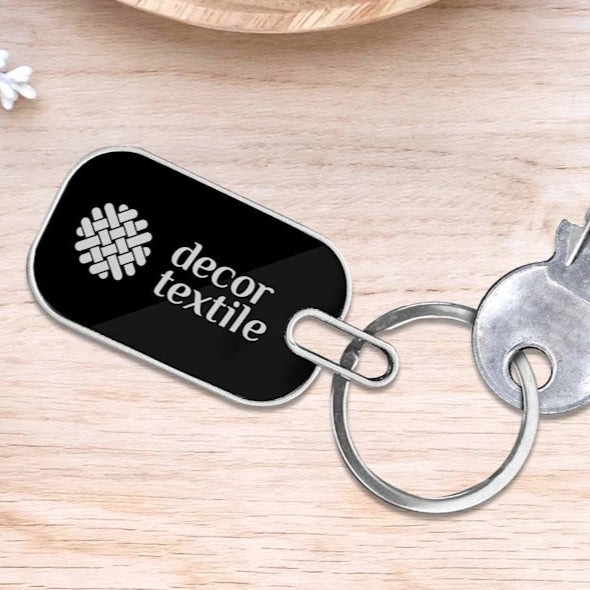 Personalized Oval Metal Keychain