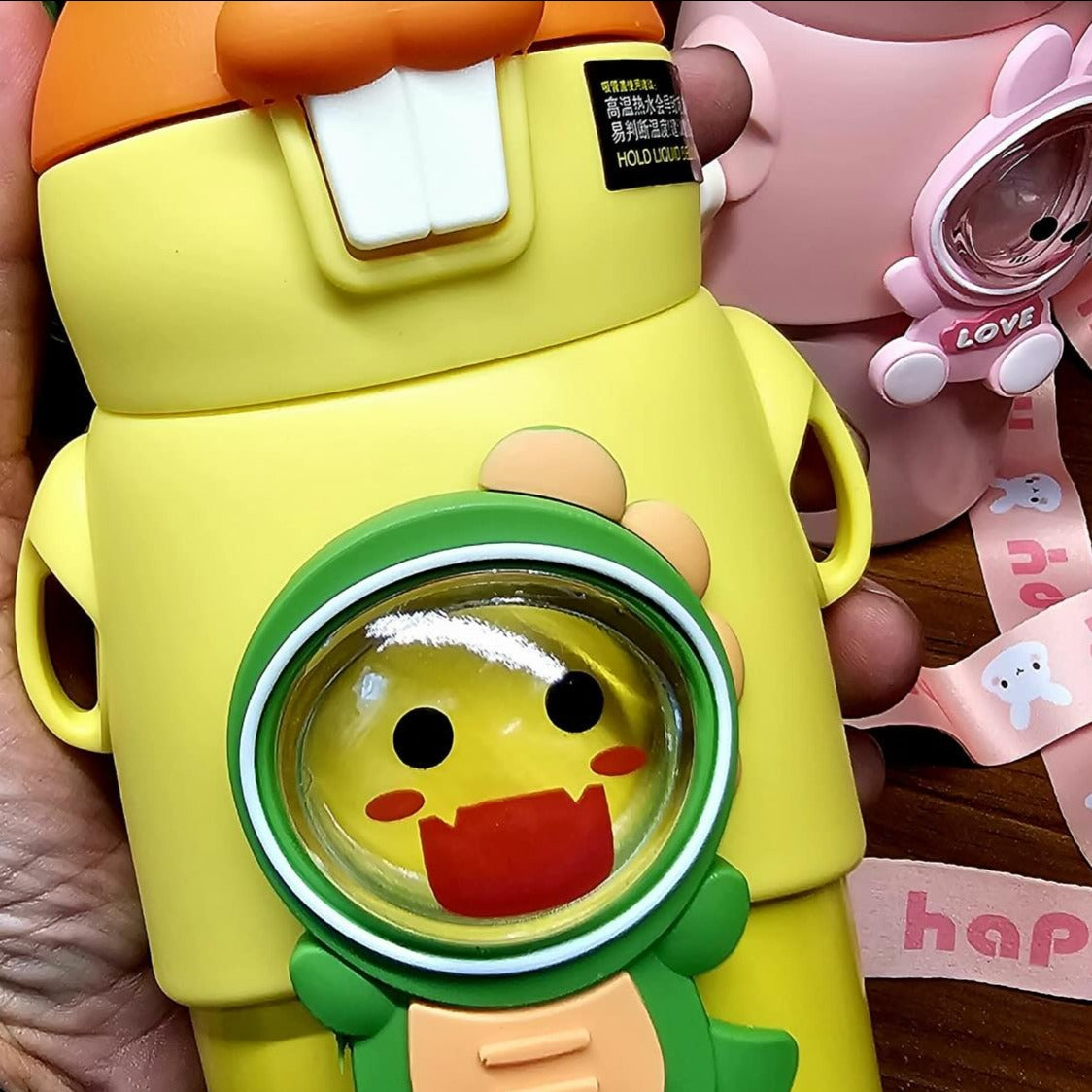 Rabbit Theme Stainless Steel Water Bottle - 500 ML