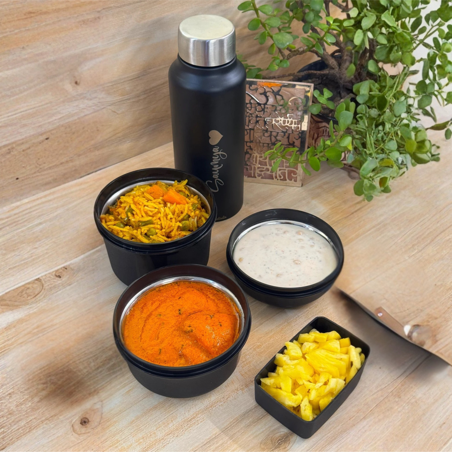 5-in-1 Executive Lunch Set with Bottle & Cutlery