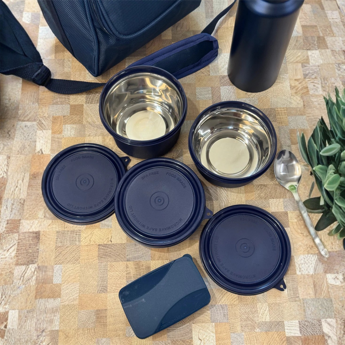 5-in-1 Executive Lunch Set with Bottle & Cutlery