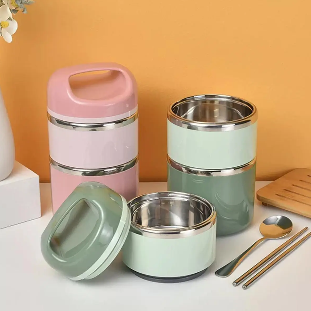 (2.5 Layers) Corporate Stainless Steel Lunch Box