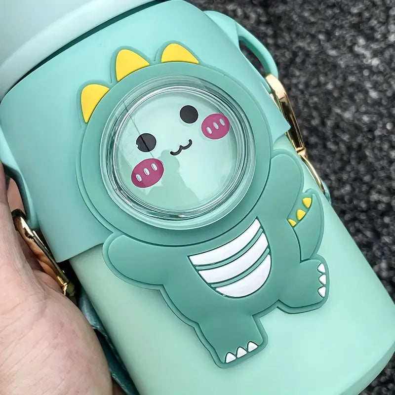 Cute Animal Theme Stainless Steel Water Bottle for Kids - 500 Ml
