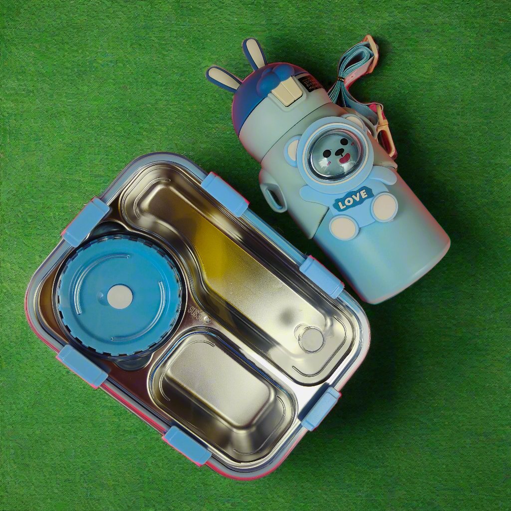 Cute Rabbit Theme School Kid's Combo - Blue