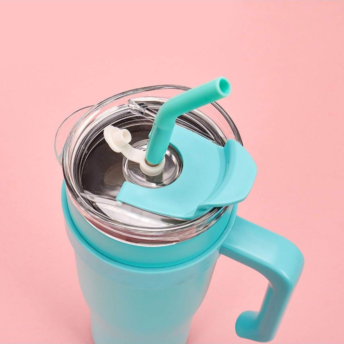 Insulated Coffee Tumblers With Handle And Straw (1200 ML)
