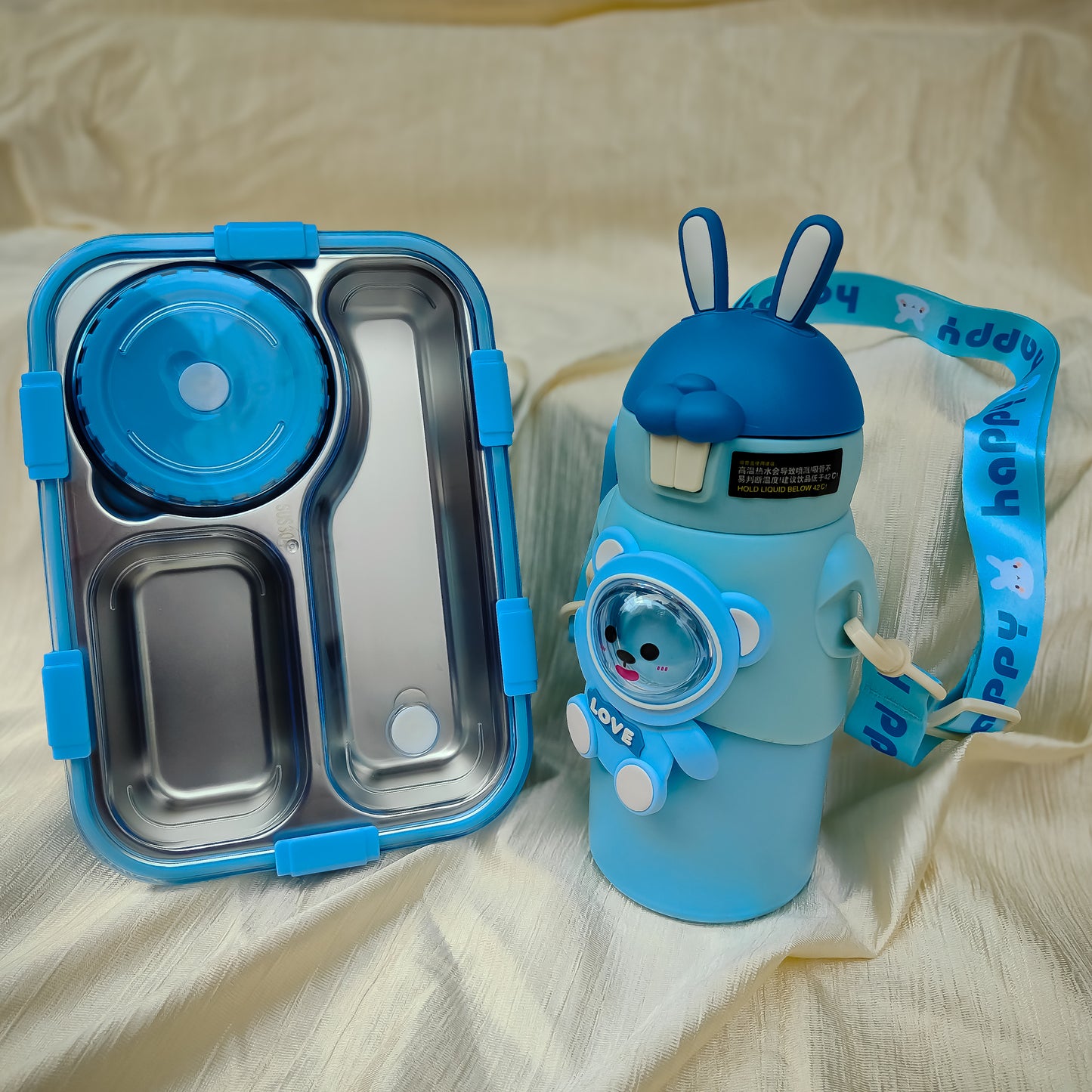 Cute Rabbit Theme School Kid's Combo - Blue