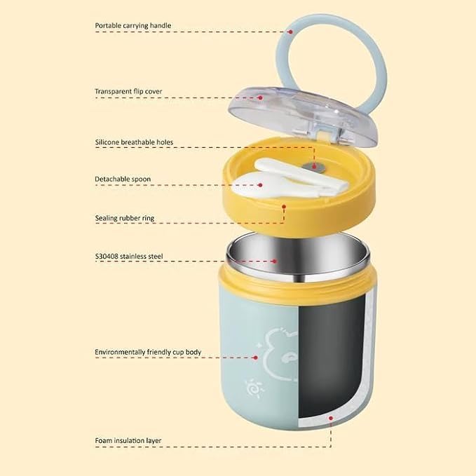 Cartoon Thermal Insulated Soup Jar