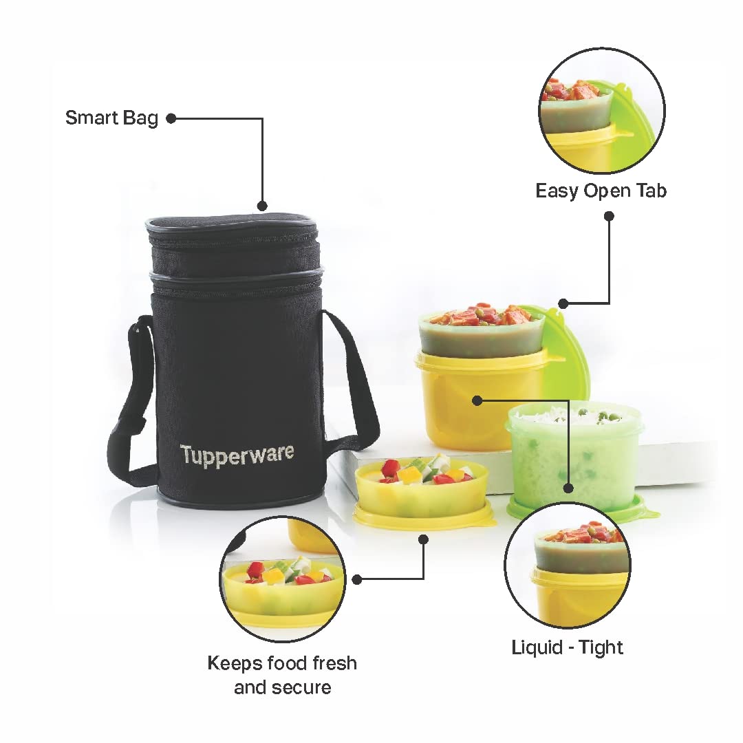 TUPPERWARE Executive Lunch box with Bag 4 Containers Lunch Box