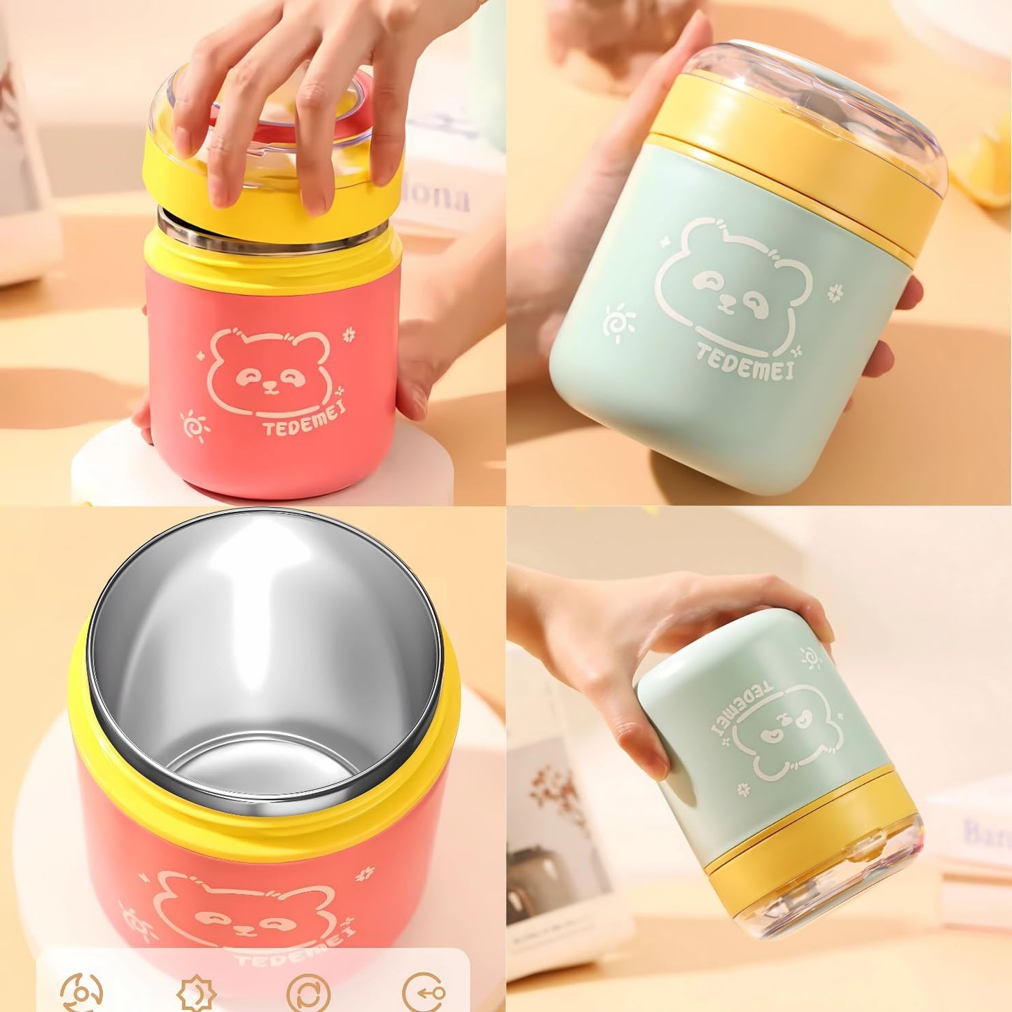Cartoon Thermal Insulated Soup Jar