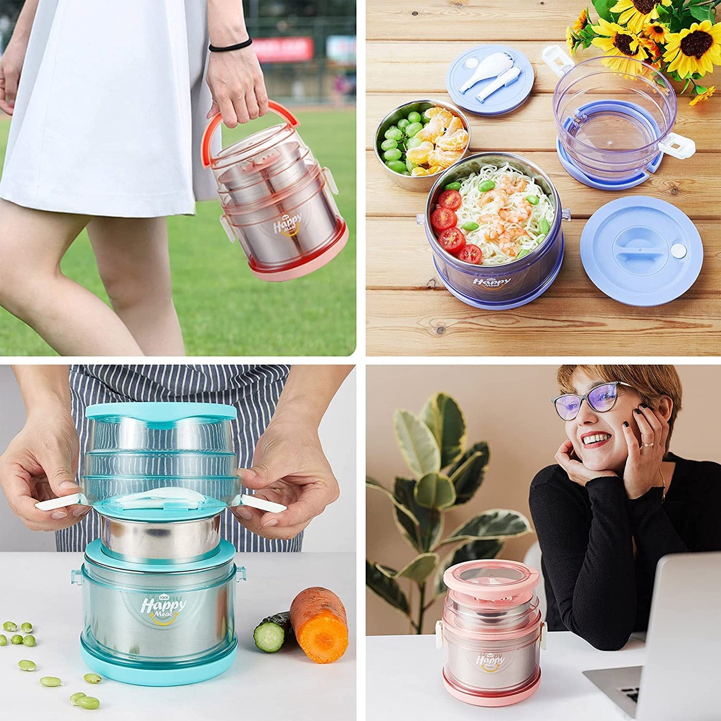 Fun Blast (2 Layer) Multi-Purpose Stainless Steel  Lunch box