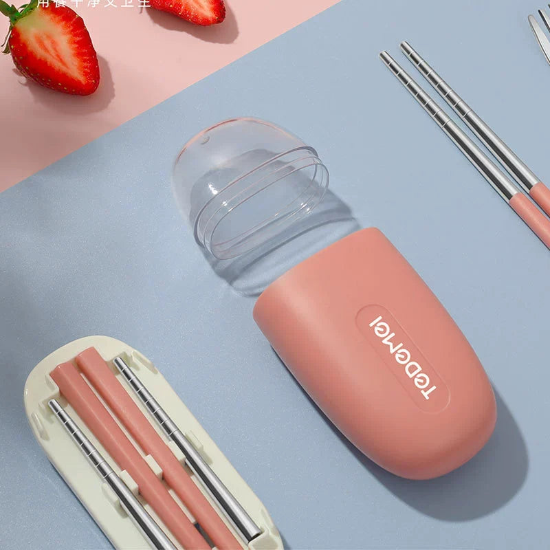 Tedemei Cute n Kawaii Travel Cutlery Set