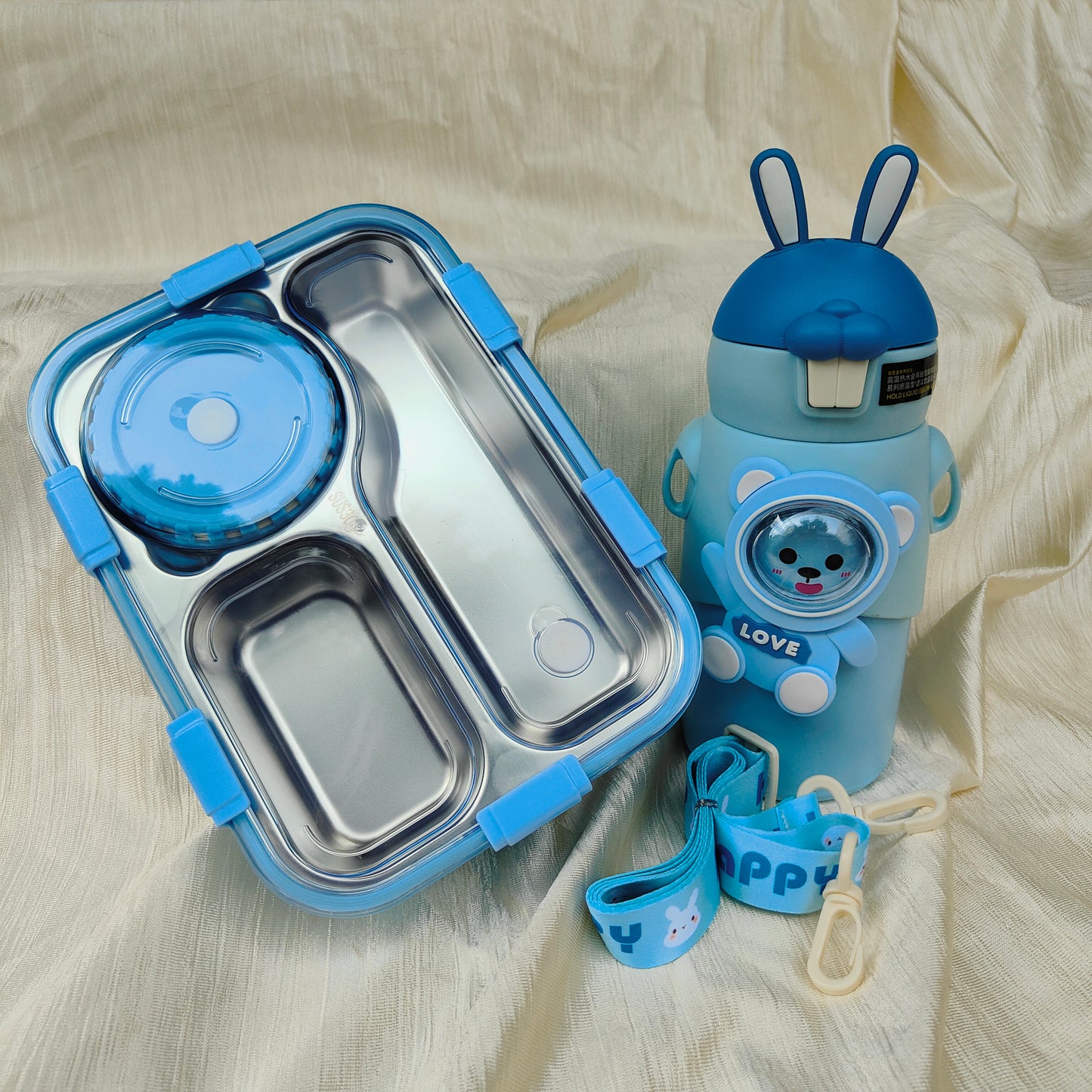 Cute Rabbit Theme School Kid's Combo - Blue