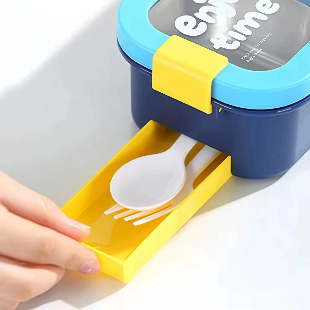 MealJoy Sleek Stainless Steel Bento Lunch Box (3 Grid) - 100% Leakproof