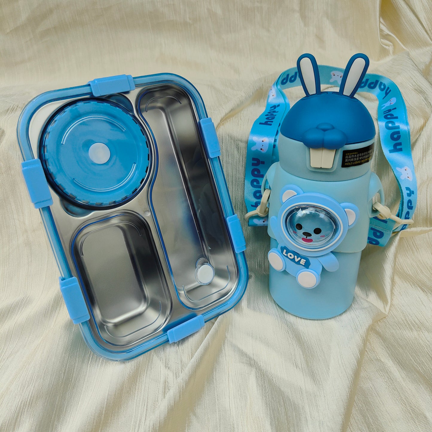 Cute Rabbit Theme School Kid's Combo - Blue