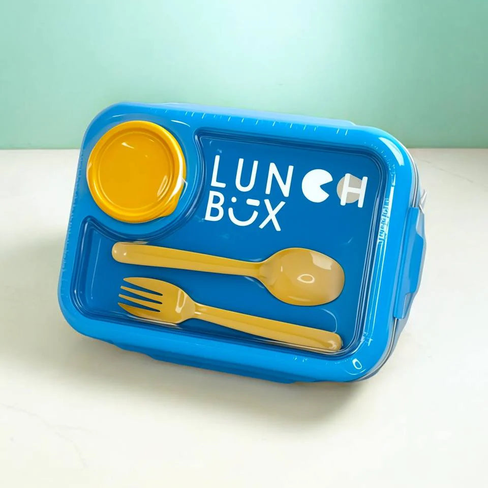 Healthy Meal (3 Grid) Stainless Steel Bento Lunch Box - Leakproof