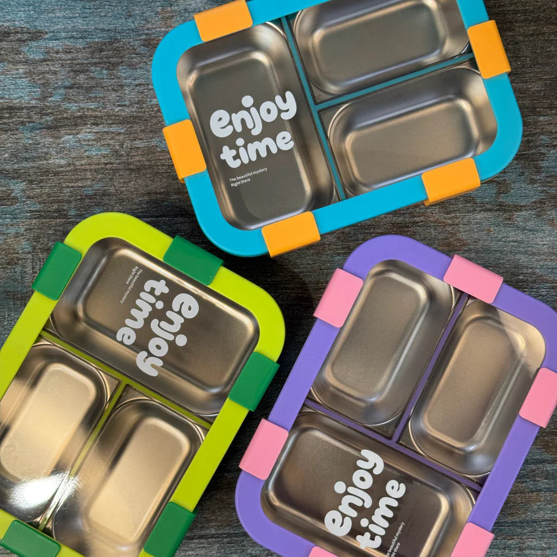 MealJoy Stainless Steel Bento Lunch Box (3 Grid) - 100% Leakproof