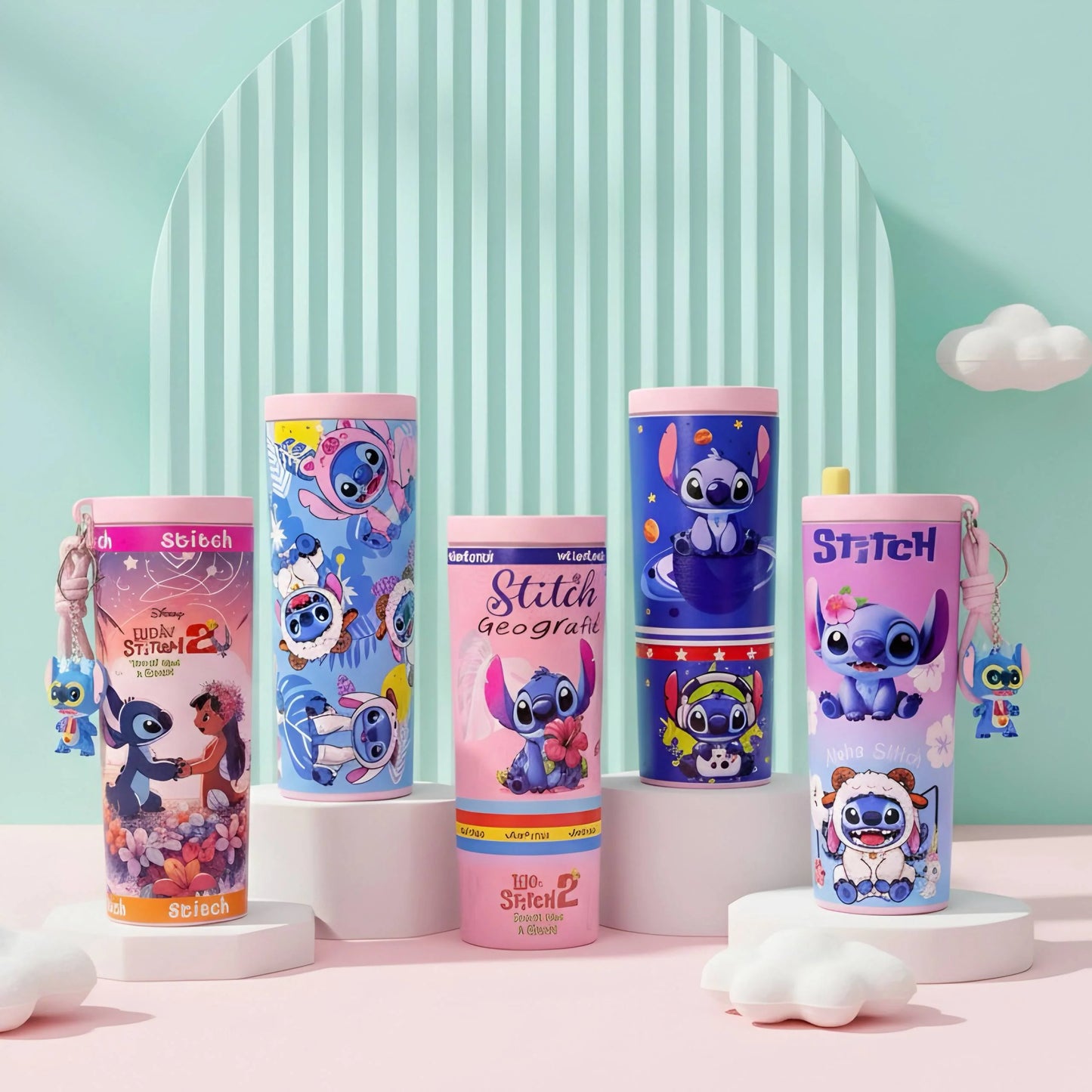 Disney Stitch Fun Print Kids Steel Tumbler - 650 ML