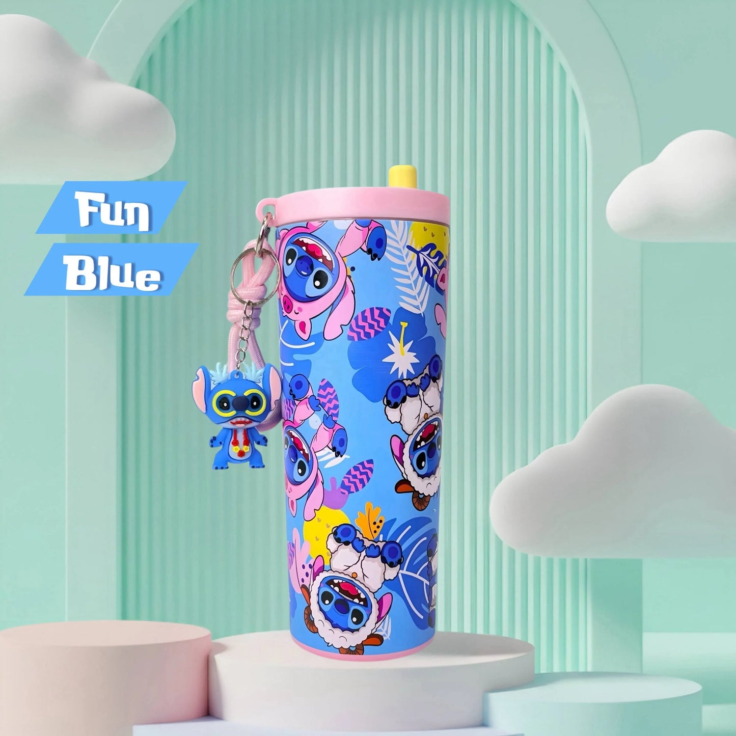 Disney Stitch Fun Print Kids Steel Tumbler - 650 ML