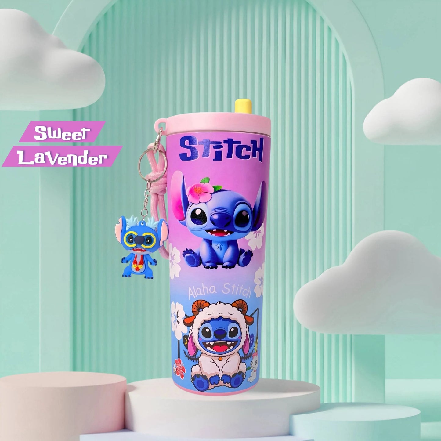 Disney Stitch Fun Print Kids Steel Tumbler - 650 ML