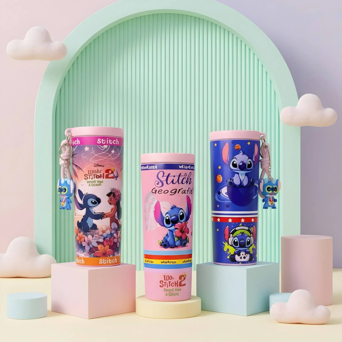 Disney Stitch Fun Print Kids Steel Tumbler - 650 ML