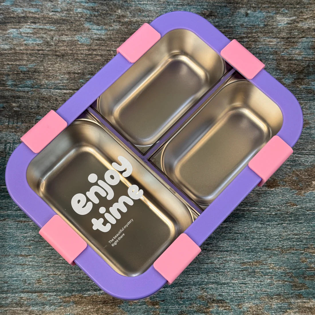 MealJoy Stainless Steel Bento Lunch Box (3 Grid) - 100% Leakproof
