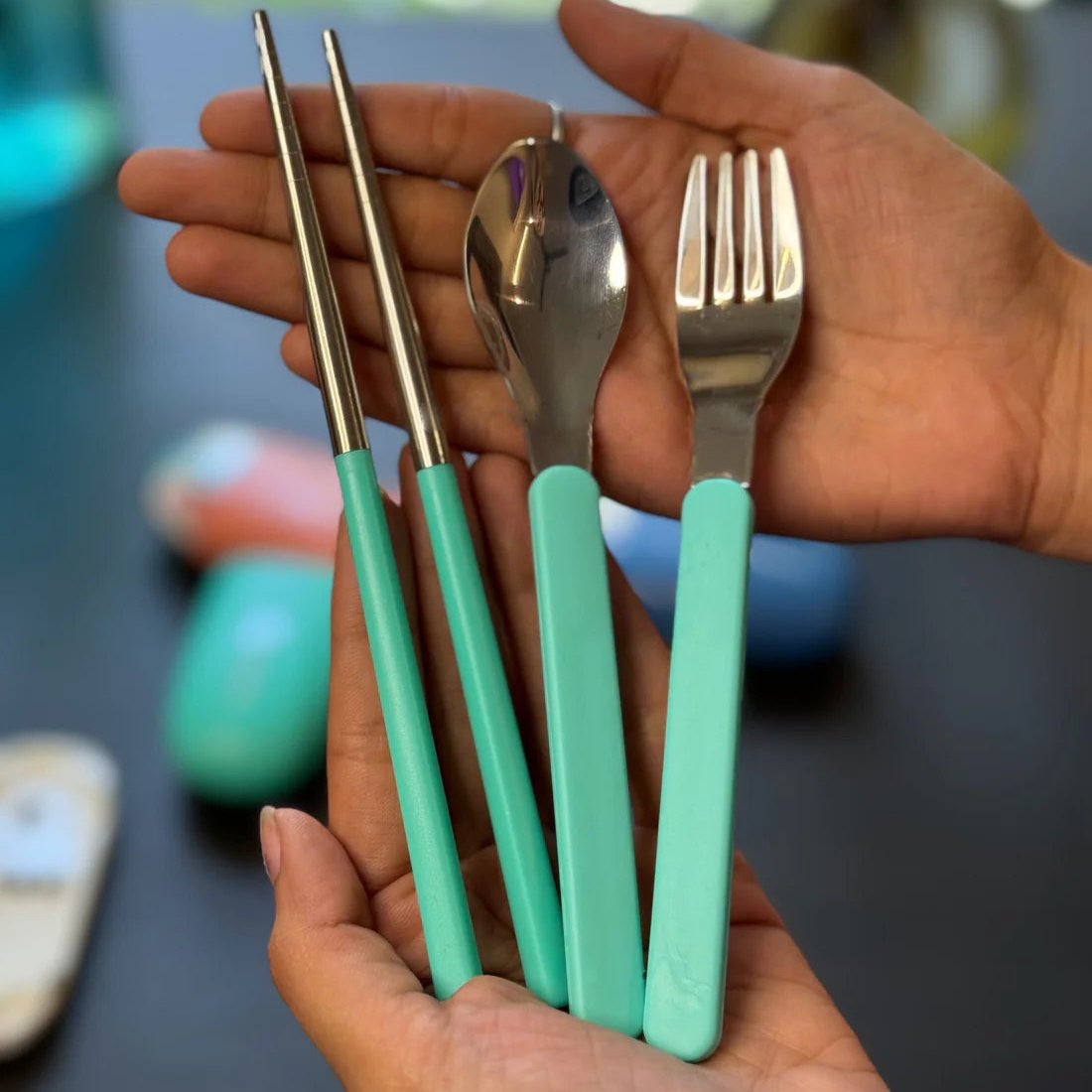 Tedemei Cute n Kawaii Travel Cutlery Set