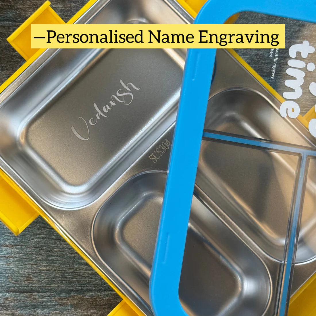 MealJoy Stainless Steel Bento Lunch Box (3 Grid) - 100% Leakproof