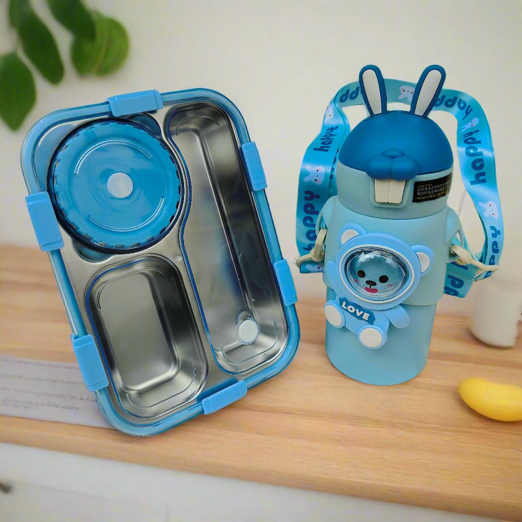 Cute Rabbit Theme School Kid's Combo - Blue