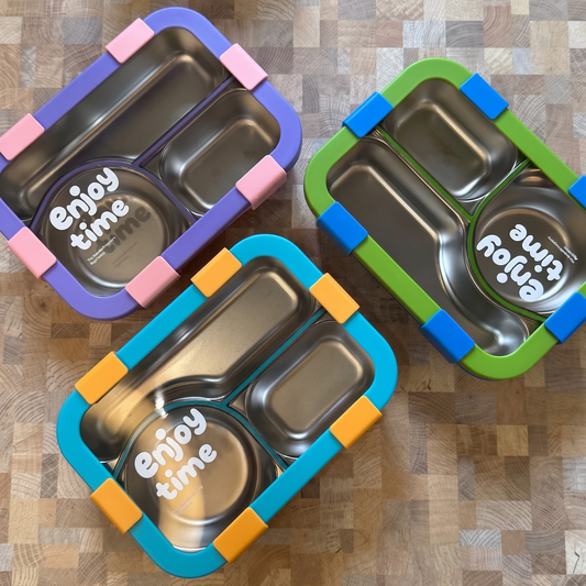 MealJoy Stainless Steel Bento Lunch Box (3 Grid) With Bowl - 100% Leakproof