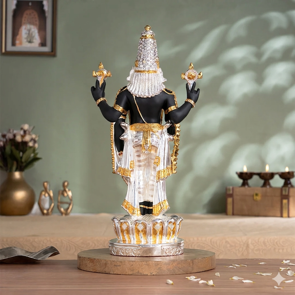 Gold & Silver Plated Tirupati Balaji (Venkateswara) Idol