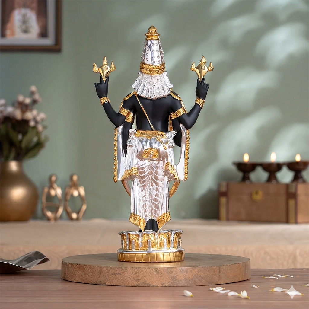 Gold & Silver Plated Tirupati Balaji (Venkateswara) Idol