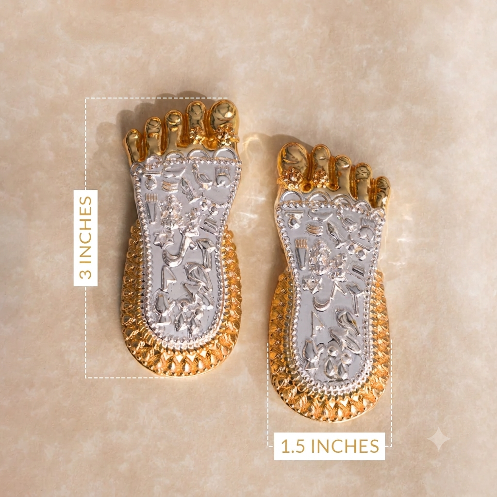 Gold & Silver Plated Maa Lakshmi's Charan Paduka