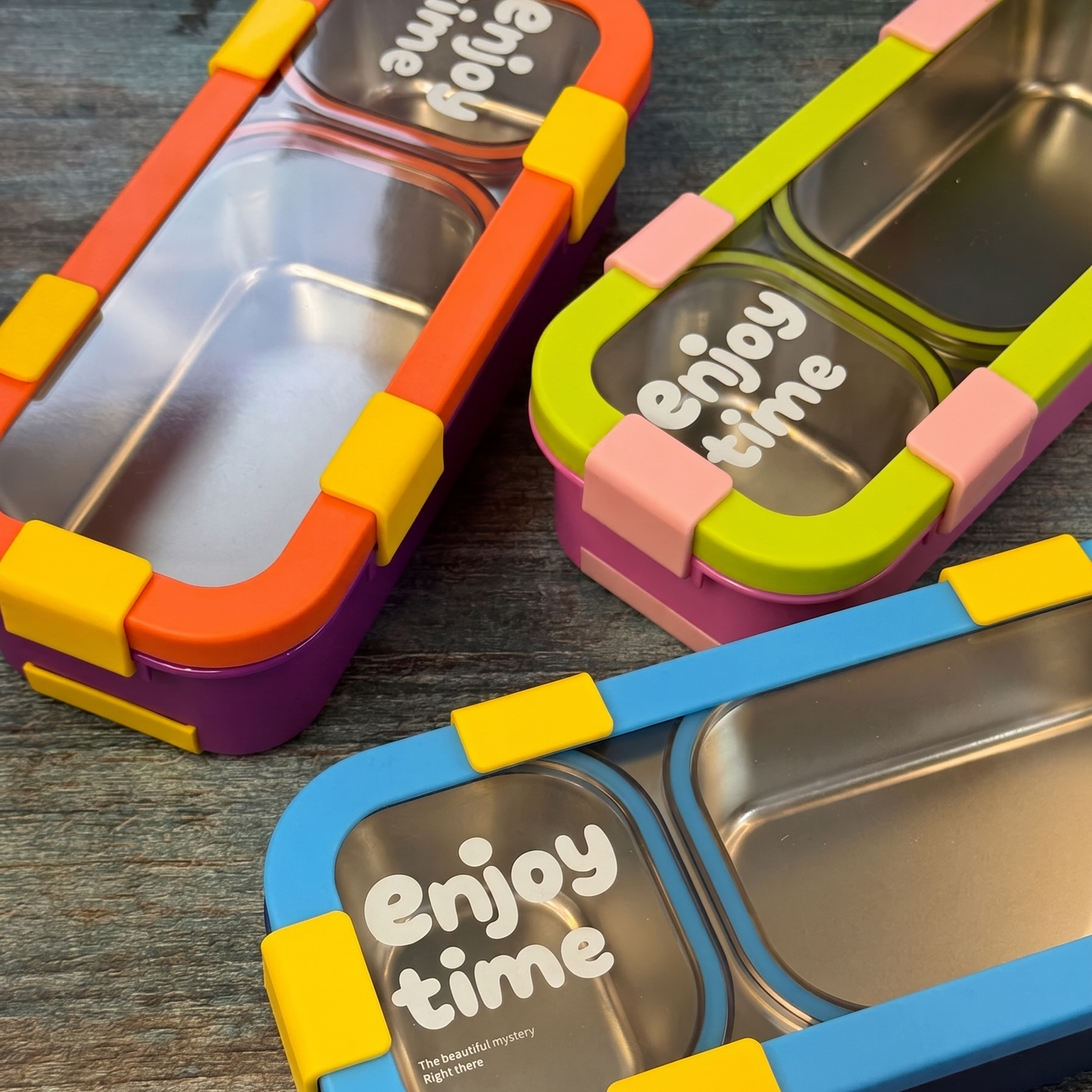 MealJoy Sleek Stainless Steel Bento Lunch Box (2 Grid) - 100% Leakproof