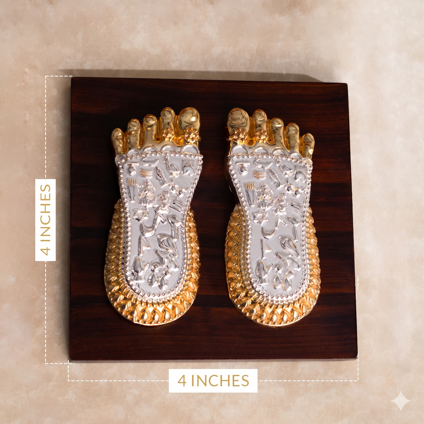 Gold & Silver Plated Maa Lakshmi's Charan Paduka