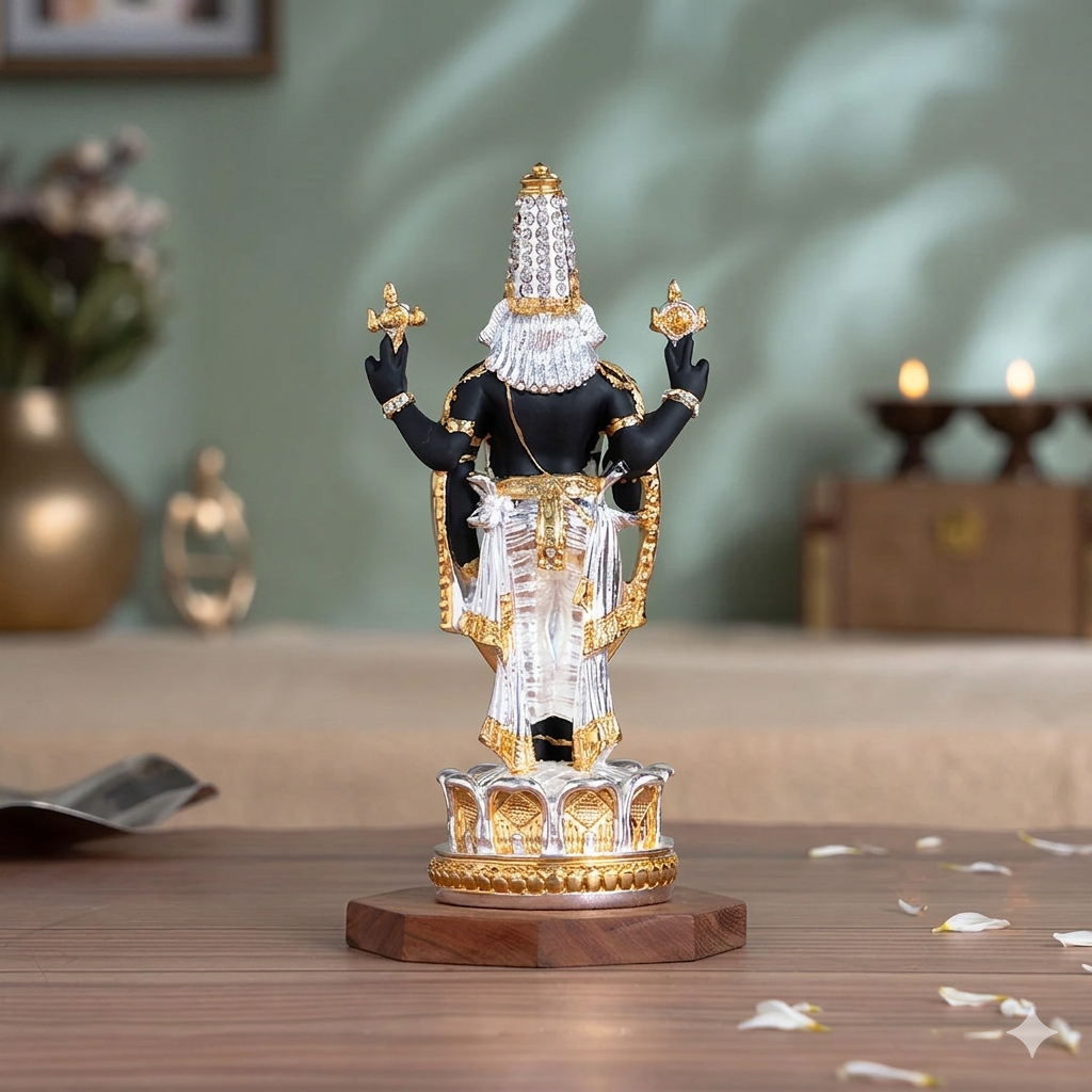 Gold & Silver Plated Tirupati Balaji (Venkateswara) Idol