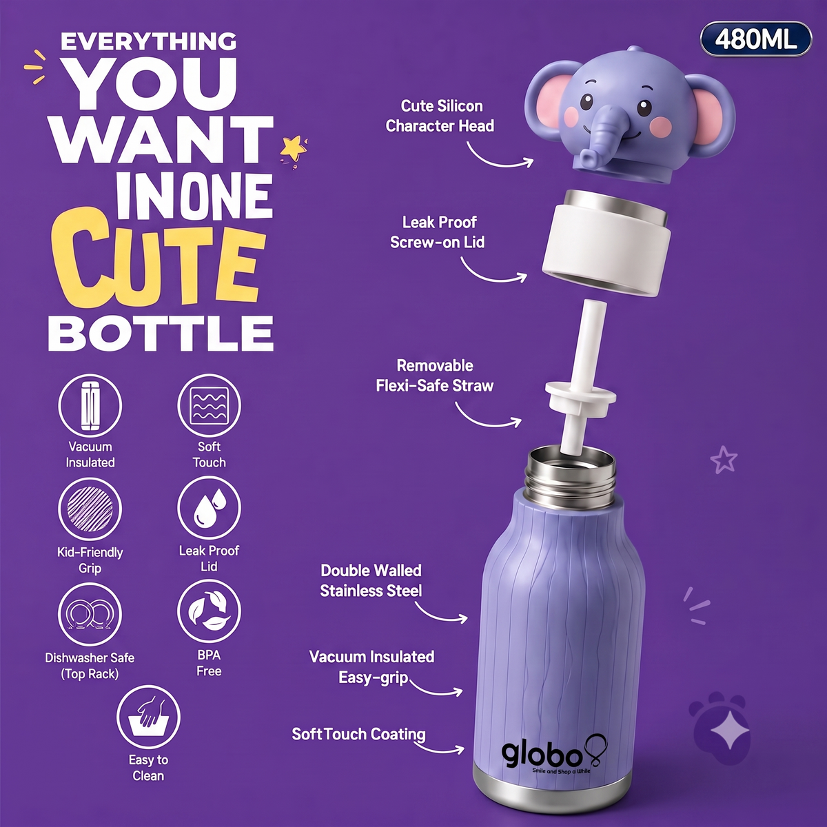 Chicu Tom Wild Buddy Animal Bottle & Sipper