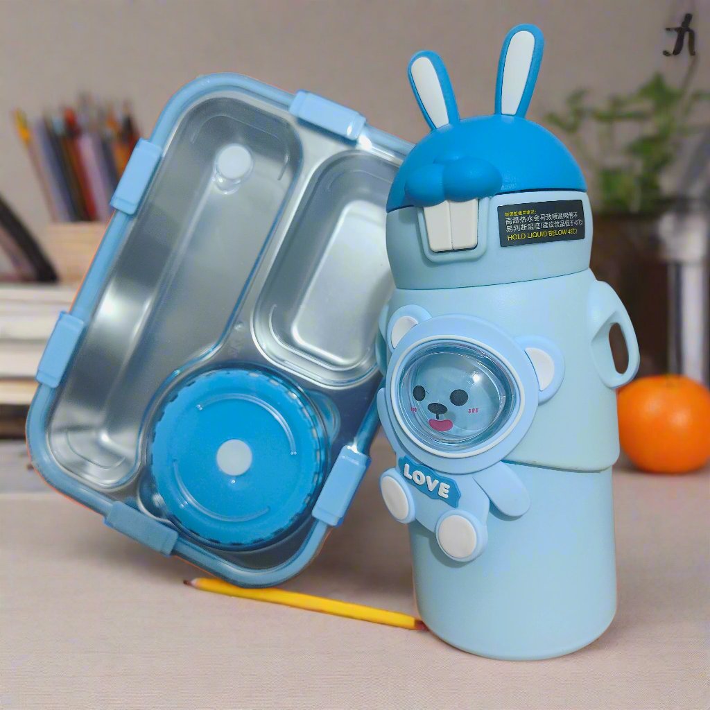 Cute Rabbit Theme School Kid's Combo - Blue