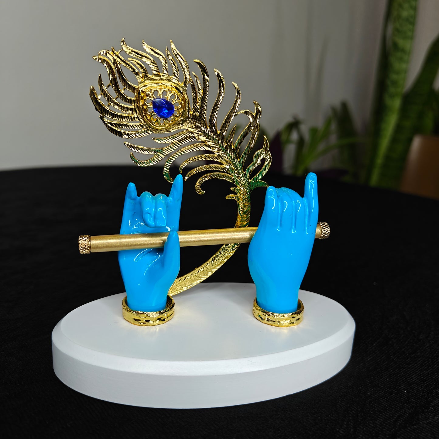Lord Krishna Hand with Flute 24k Gold Plated