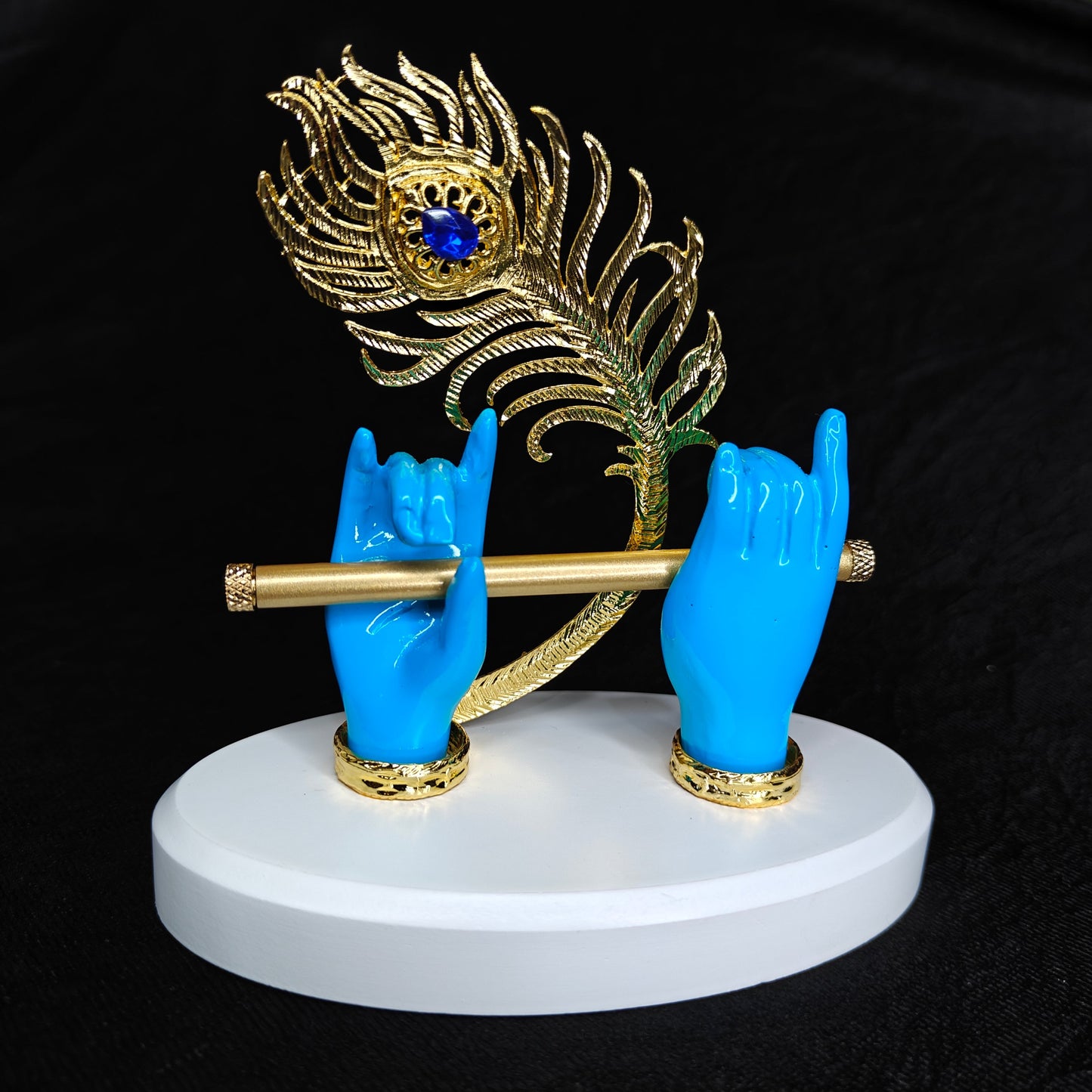 Lord Krishna Hand with Flute 24k Gold Plated