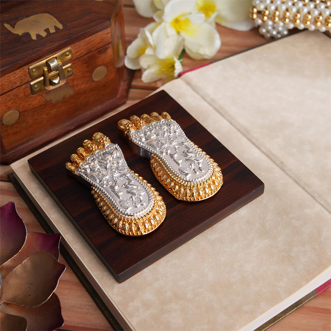 Gold & Silver Plated Maa Lakshmi's Charan Paduka