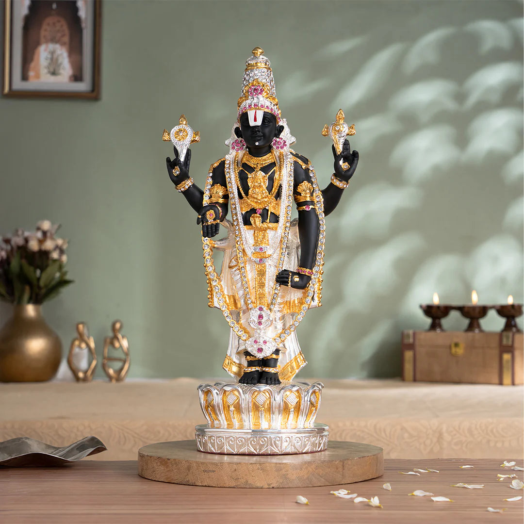 Gold & Silver Plated Tirupati Balaji (Venkateswara) Idol