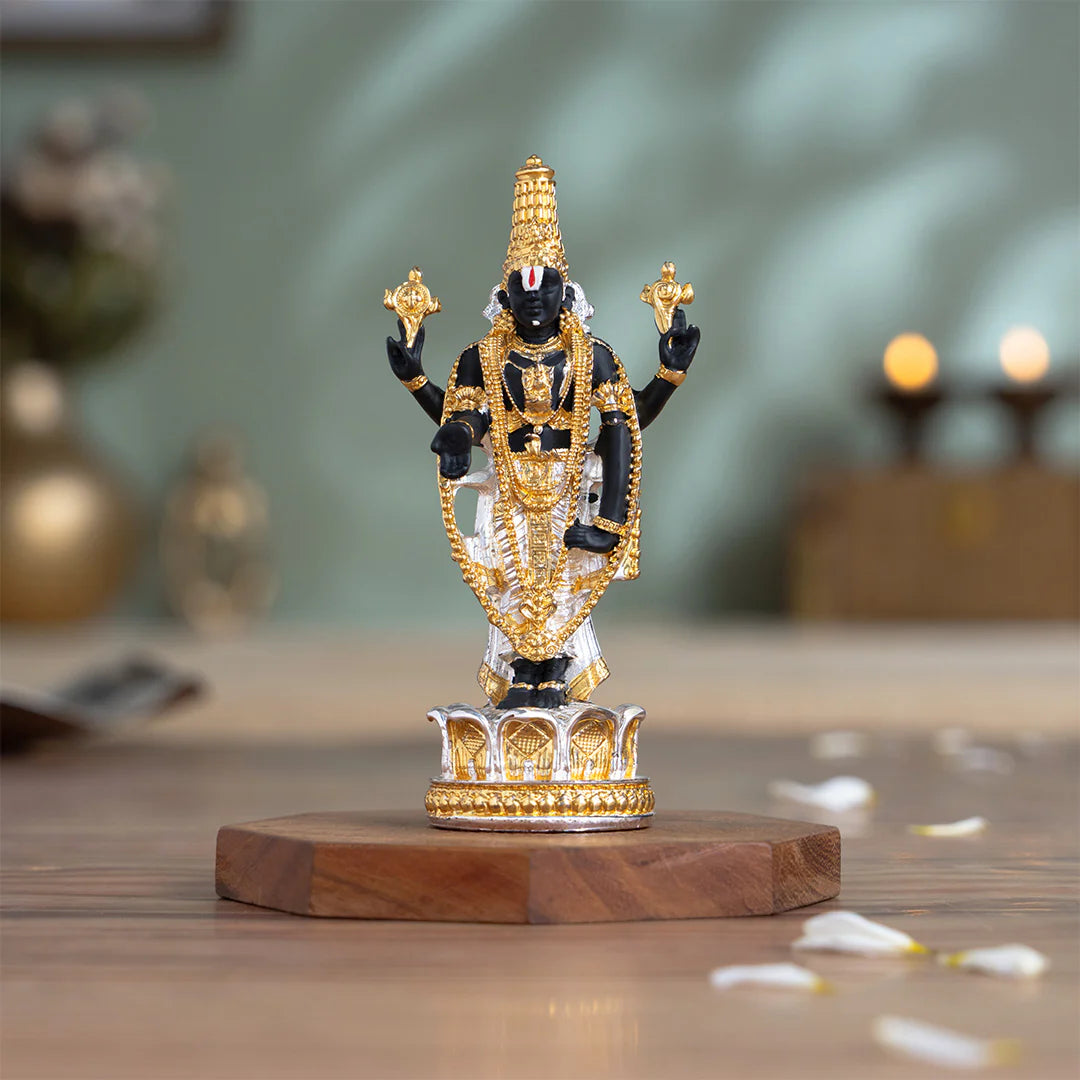 Gold & Silver Plated Tirupati Balaji (Venkateswara) Idol